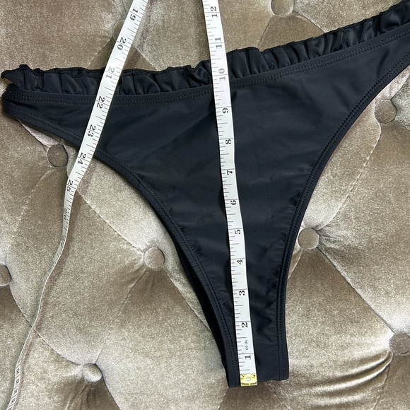Nasty Gal high rise ruffle trim minimal coverage booty bikini bottoms - Picture 5 of 7